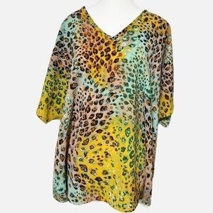 Jodifl Animal Print Dolman Sleeve Top